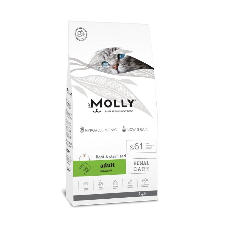 Molly  Kısırlaştırılmış Kedi Maması Somonlu 2kg