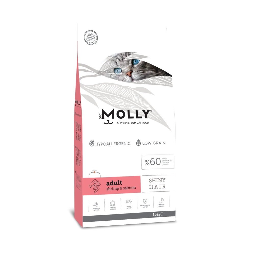 Molly  Yetişkin Kedi Maması Karidesli&Somonlu 15kg