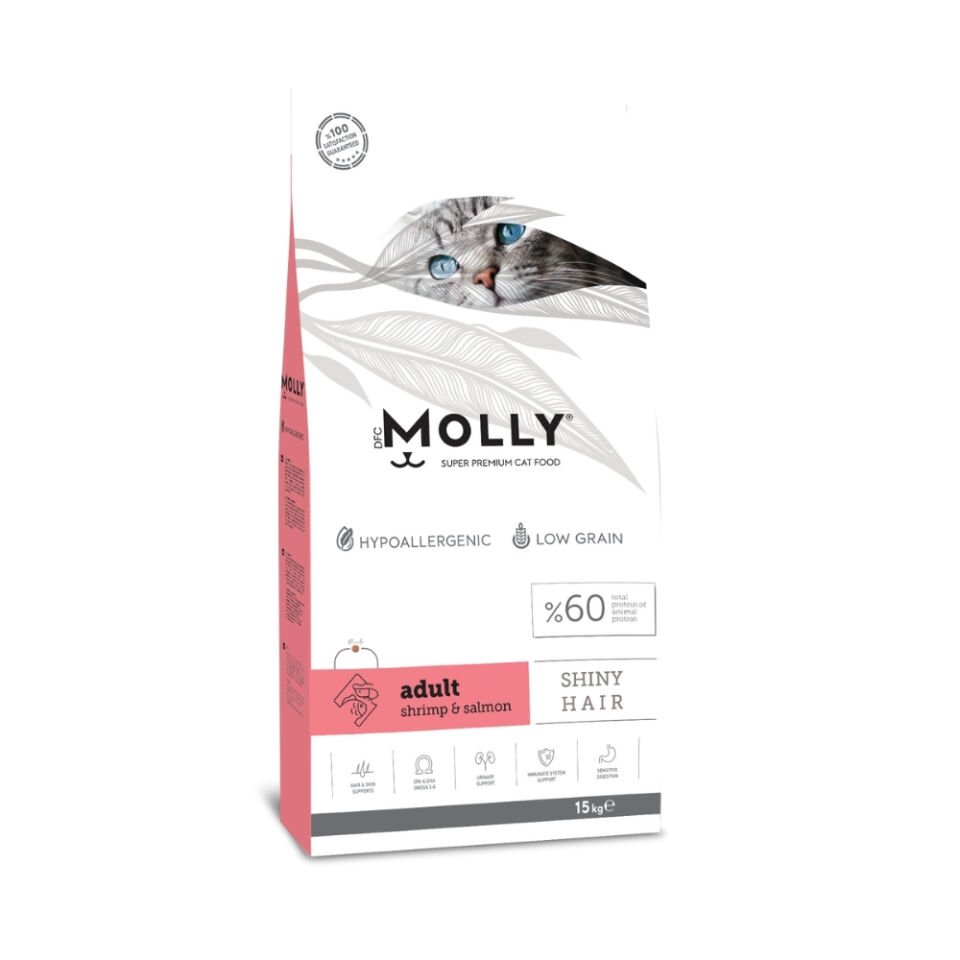 Molly  Yetişkin Kedi Maması Karidesli&Somonlu 15kg