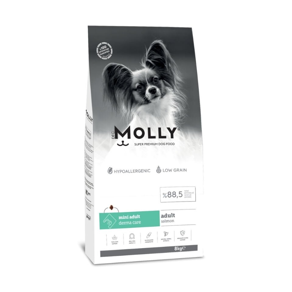 Molly  Mini Irk Yetişkin Köpek Maması Somonlu 8kg