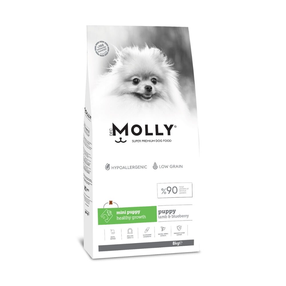 Molly  Mini Irk Yavru Köpek Maması Kuzulu&Yaban Mersinli 8kg
