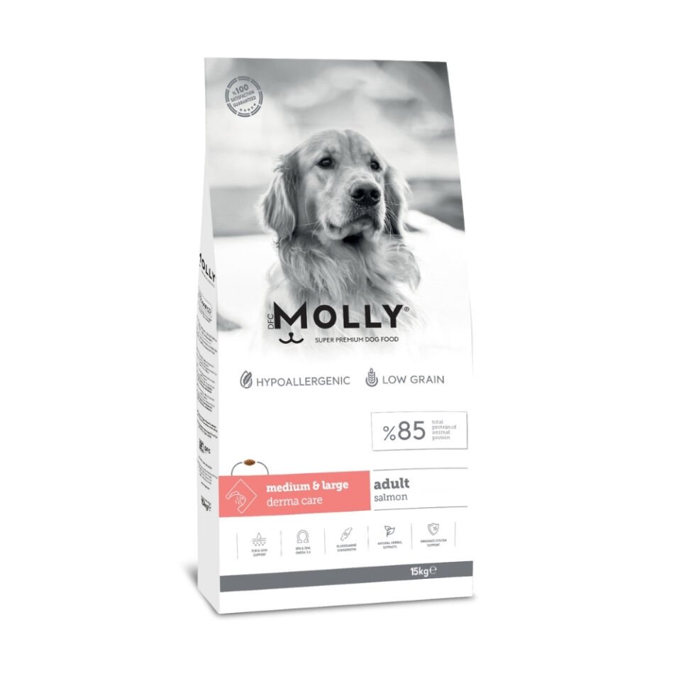 Molly  Orta ve Büyük Irk Yetişkin Köpek Maması Somonlu 15kg