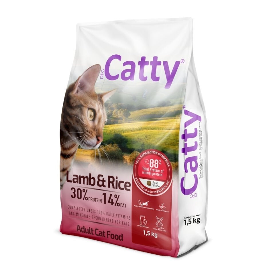 Catty Yetişkin Kedi Maması Kuzulu&Pirinçli 1.5kg