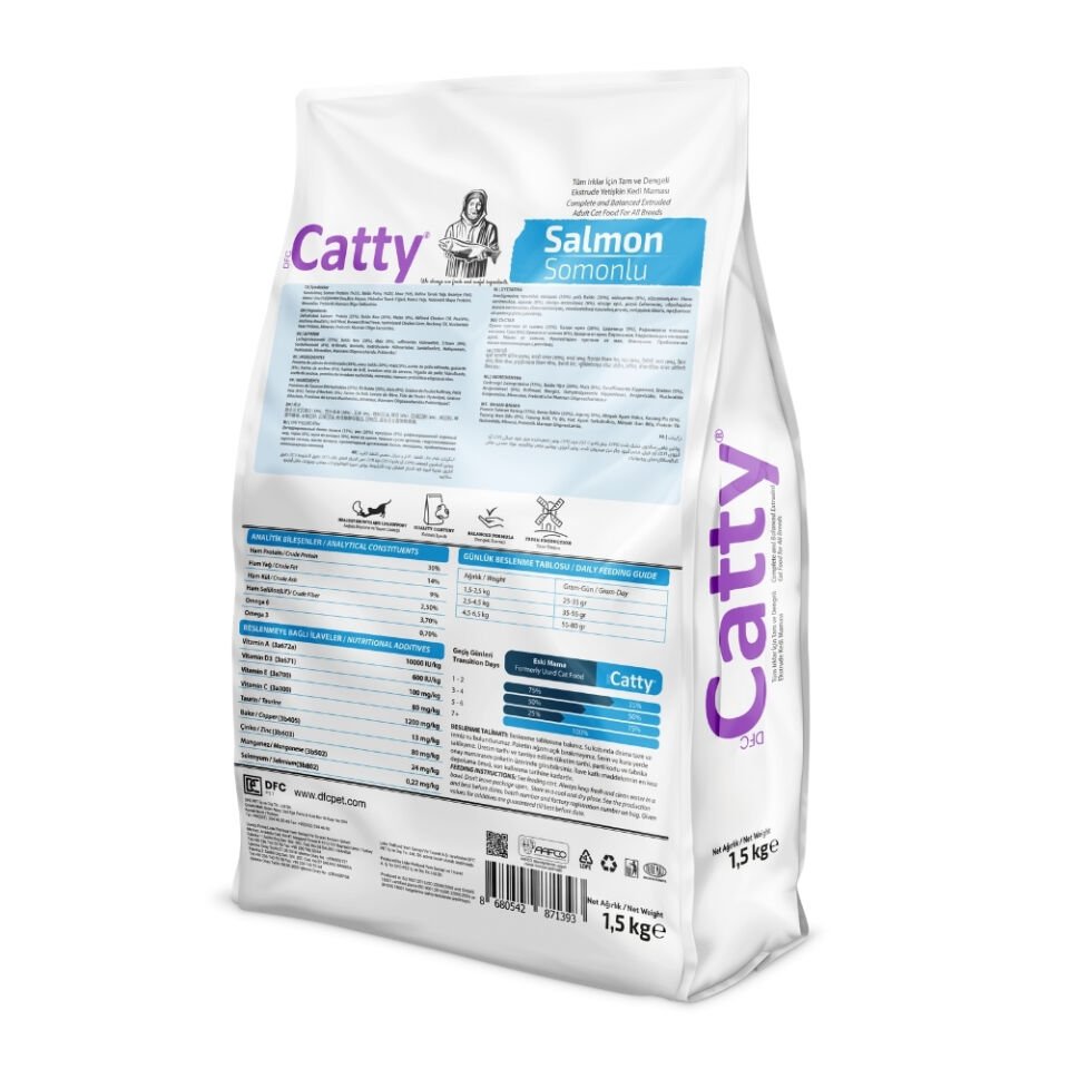 Catty Yetişkin Kedi Maması Somonlu 1.5kg