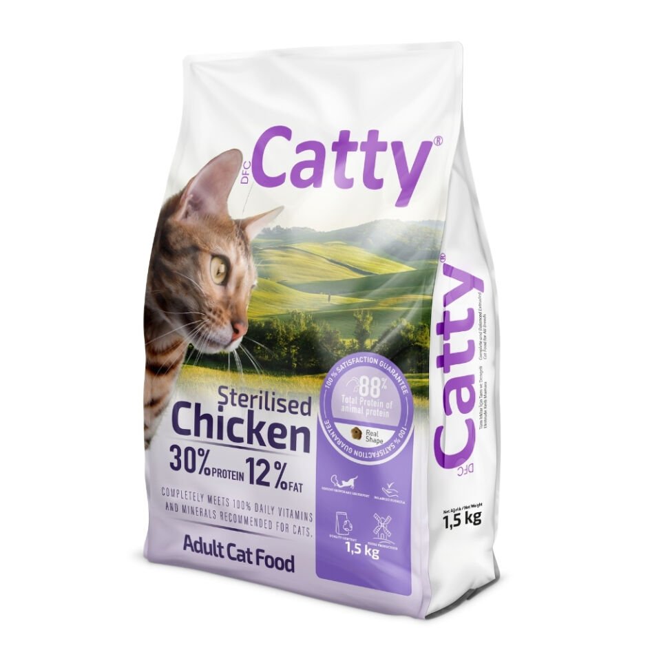 Catty Kısırlaştırılmış Kedi Maması Tavuklu 1.5kg