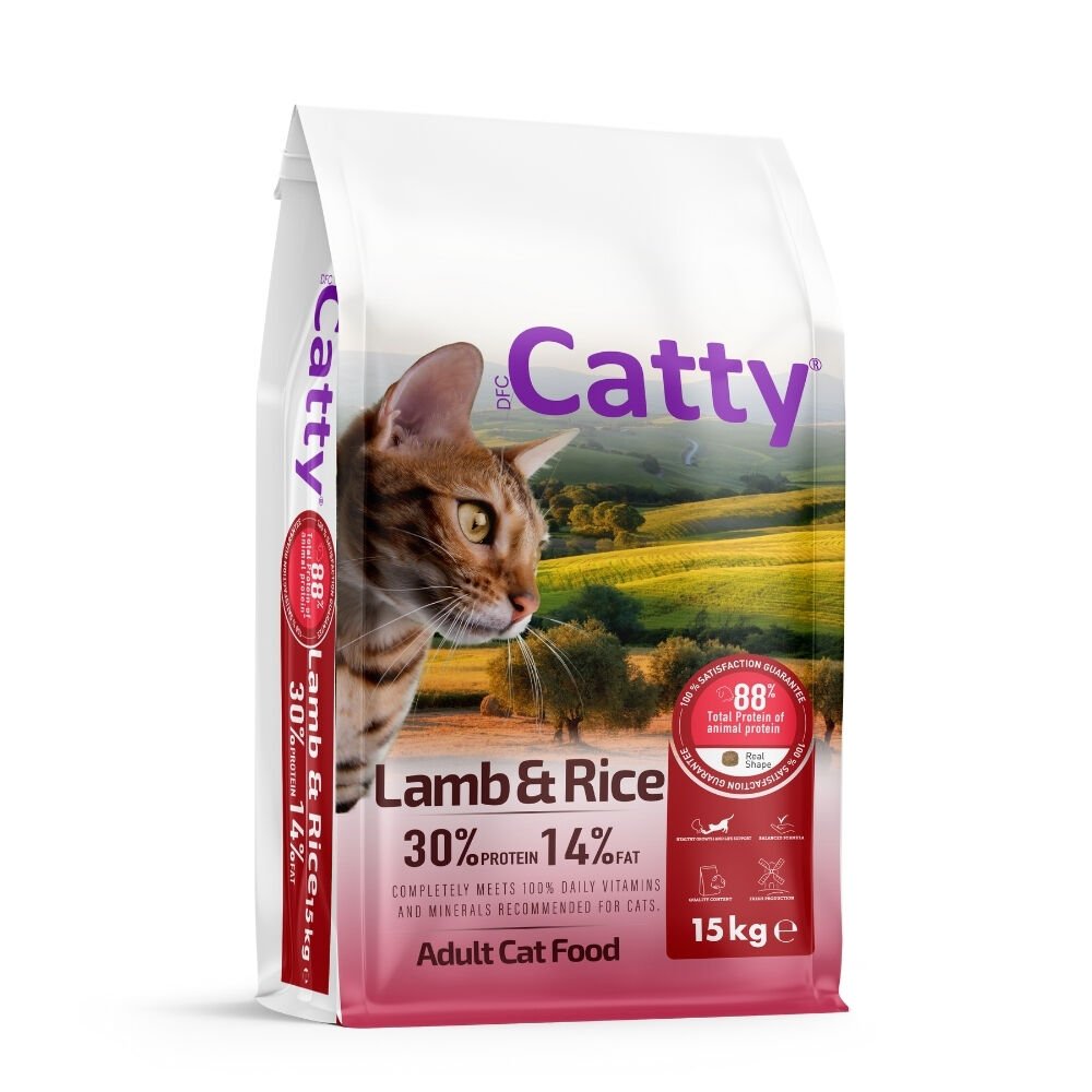 Catty Yetişkin Kedi Maması Kuzulu&Pirinçli 15kg