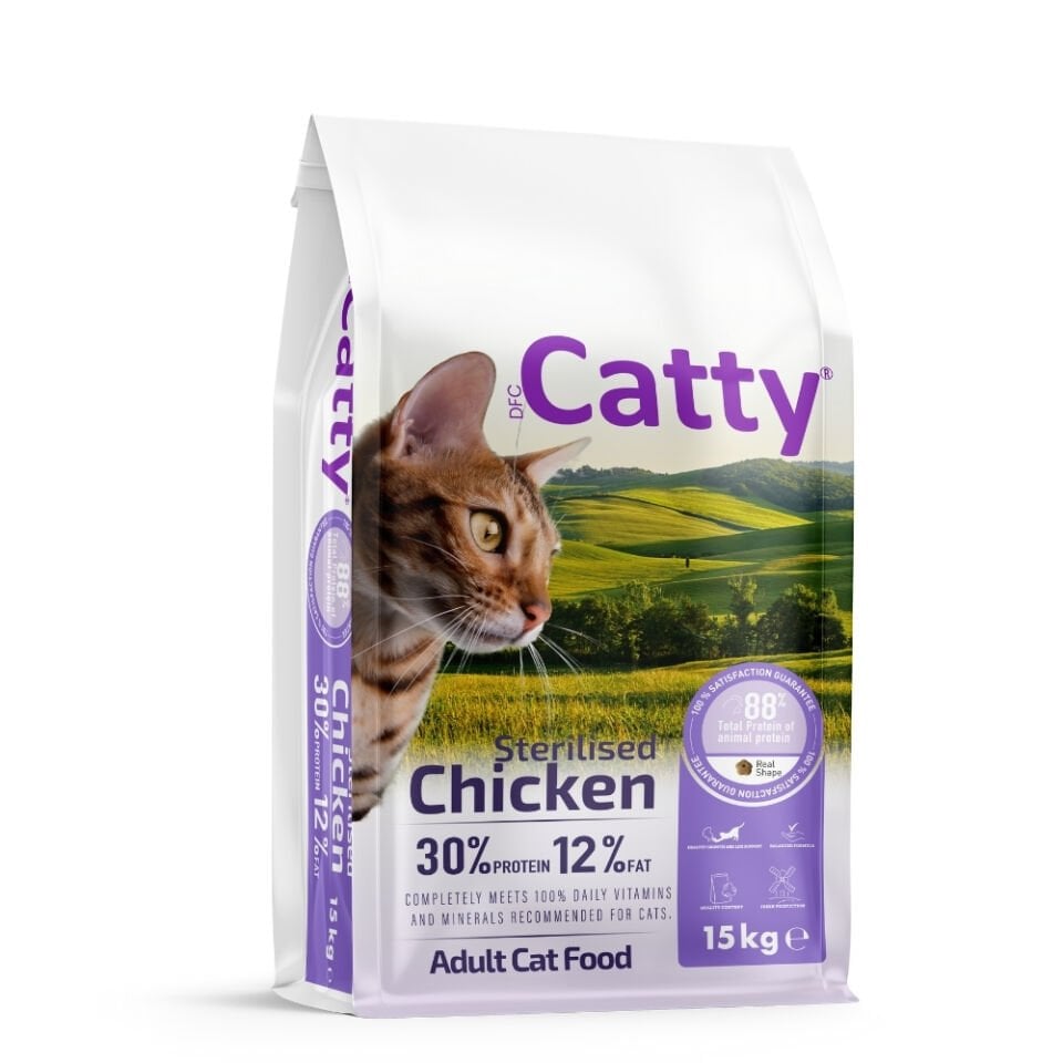 Catty Kısırlaştırılmış Kedi Maması Tavuklu 15kg