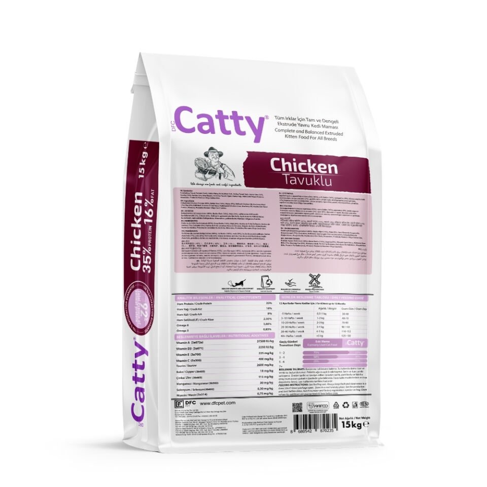 Catty Yavru Kedi Maması Tavuklu 15kg