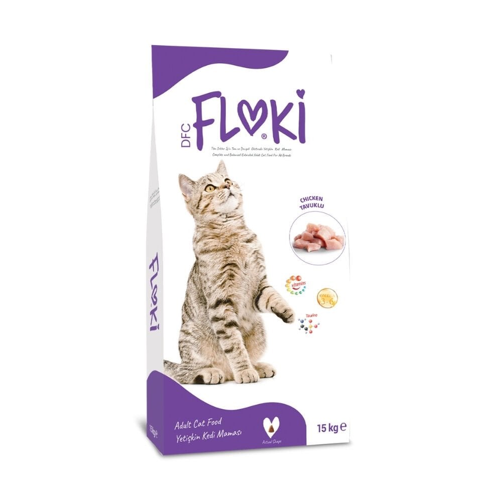 Floki Yetişkin Kedi Maması Tavuklu 15kg