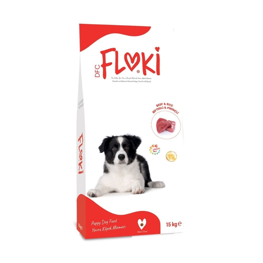 Floki Yavru Köpek Maması Biftekli&Pirinçli 15kg