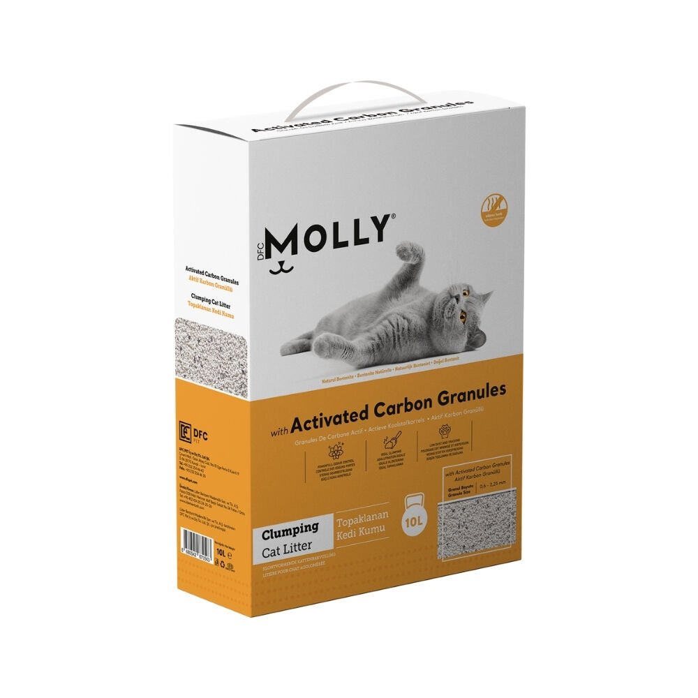 Molly Aktif Karbon Granüllü Kedi Kumu 10L