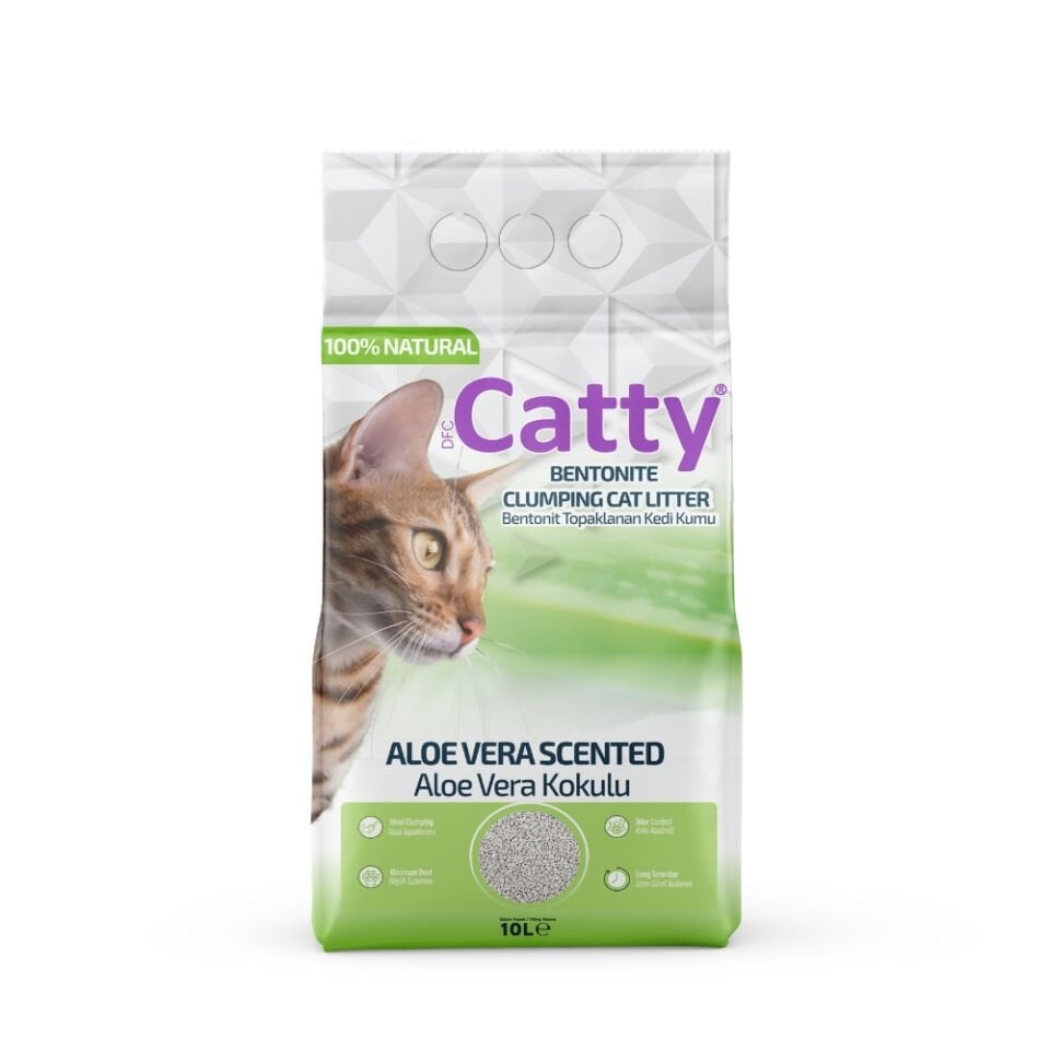 Catty Aloe Vera Kokulu  Kedi Kumu 10L