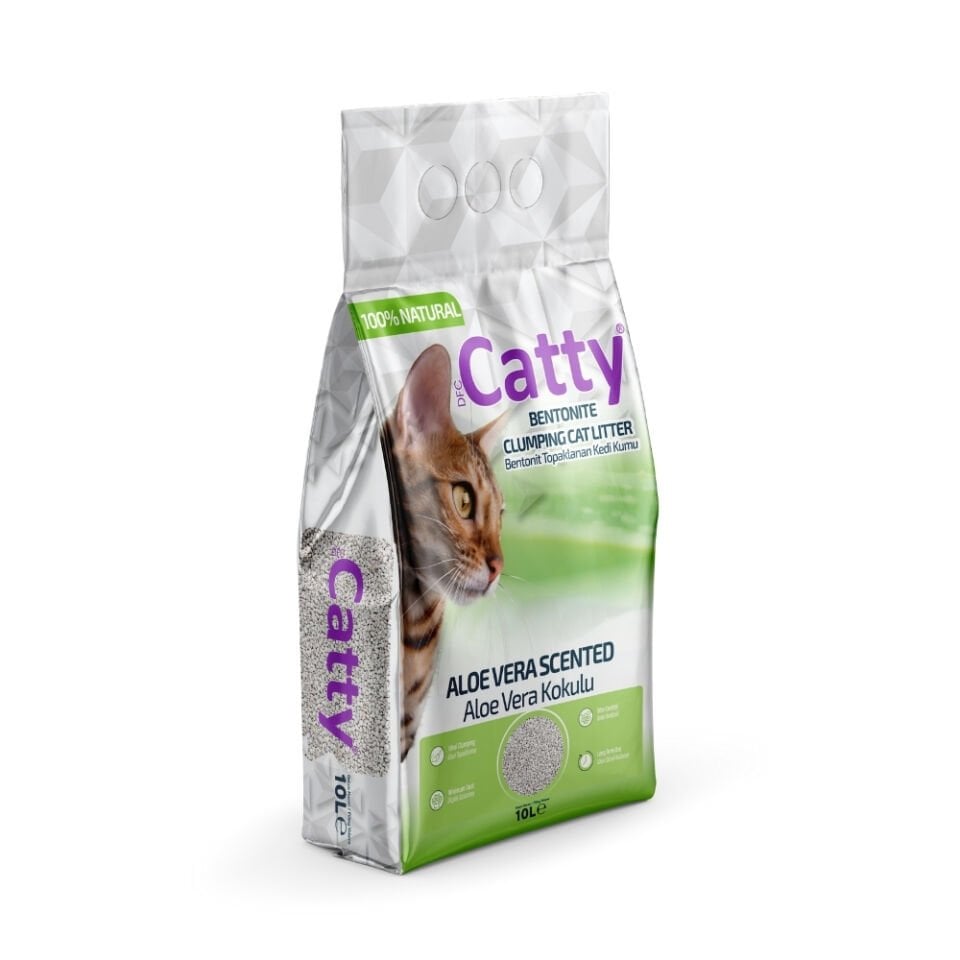 Catty Aloe Vera Kokulu  Kedi Kumu 10L