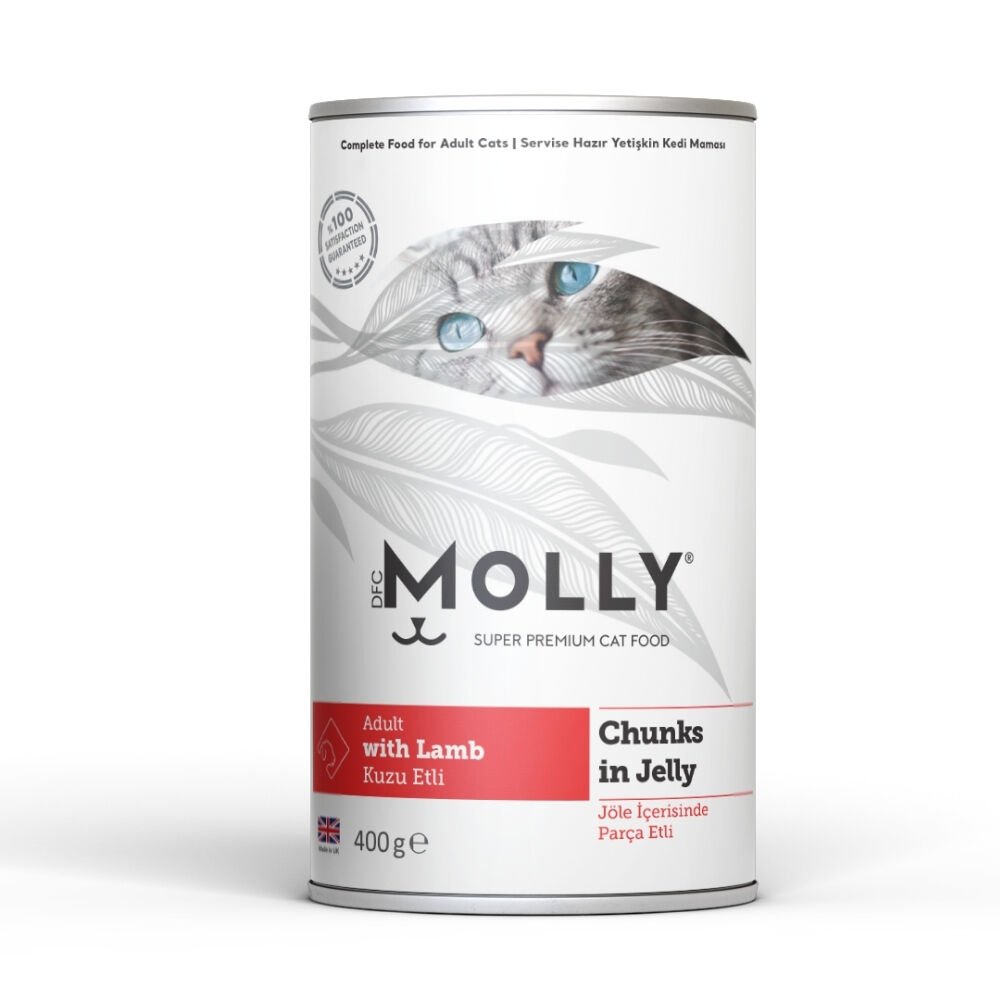Molly Konserve Yetişkin Kedi Jöleli Kuzulu  400g