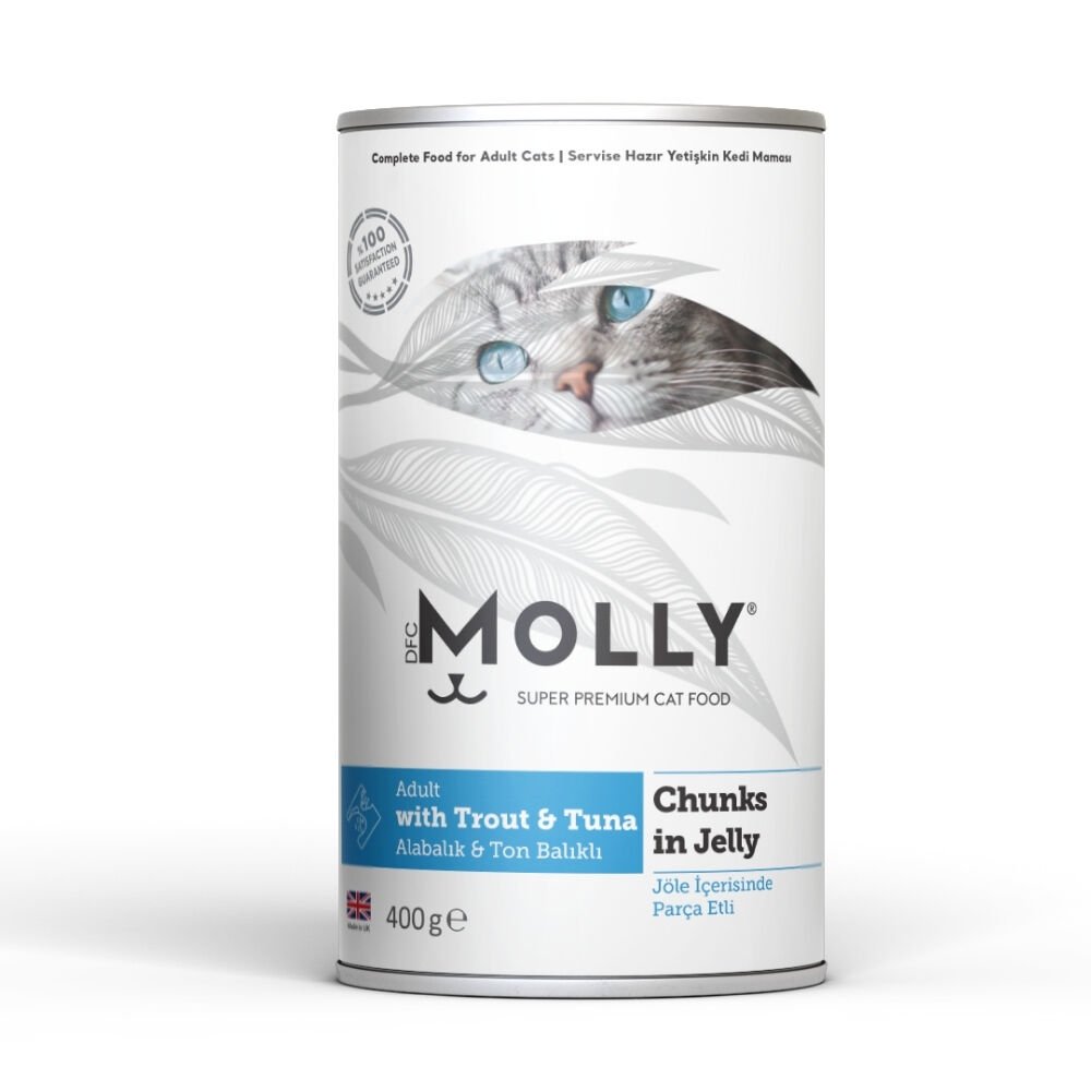 Molly Konserve Yetişkin Kedi Jöleli Balıklı 400g