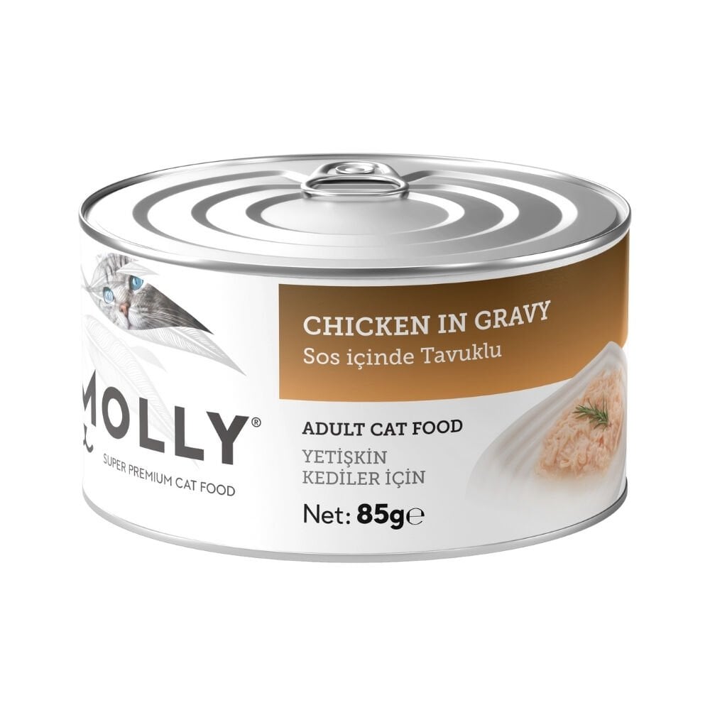 Molly Sos İçinde Tavuklu Yetişkin Kedi Konservesi 85gr