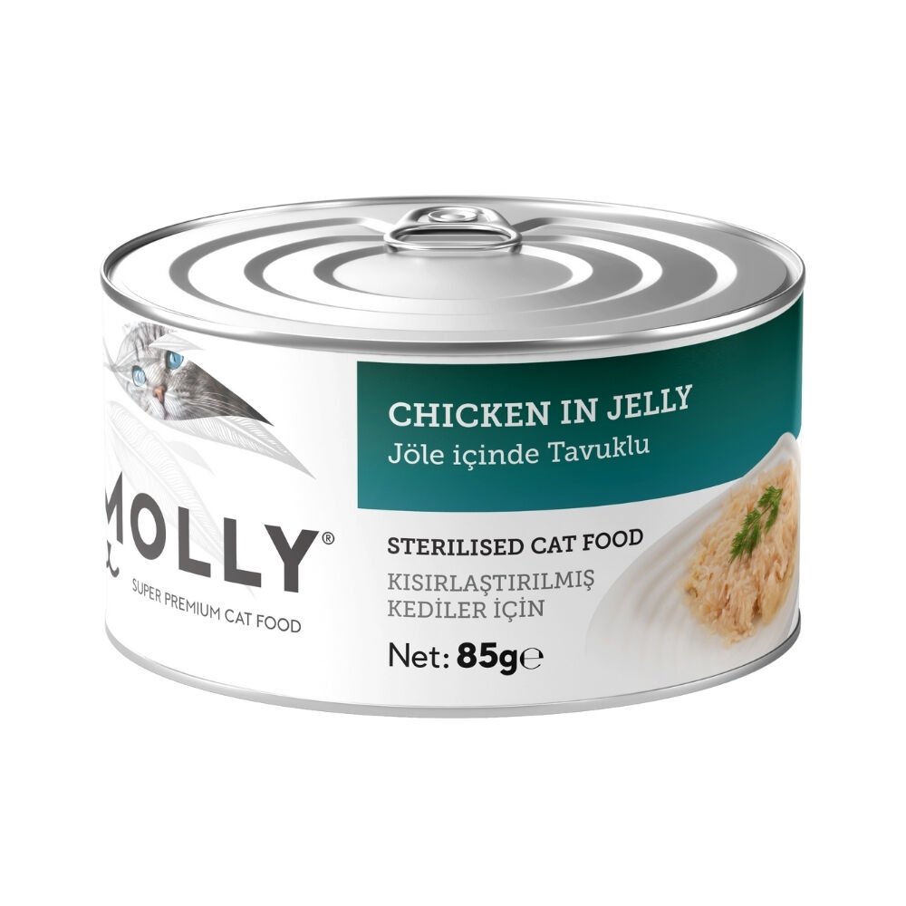 Molly Jöle İçinde Tavuklu Kısırlaştırılmış Kedi Konservesi 85gr