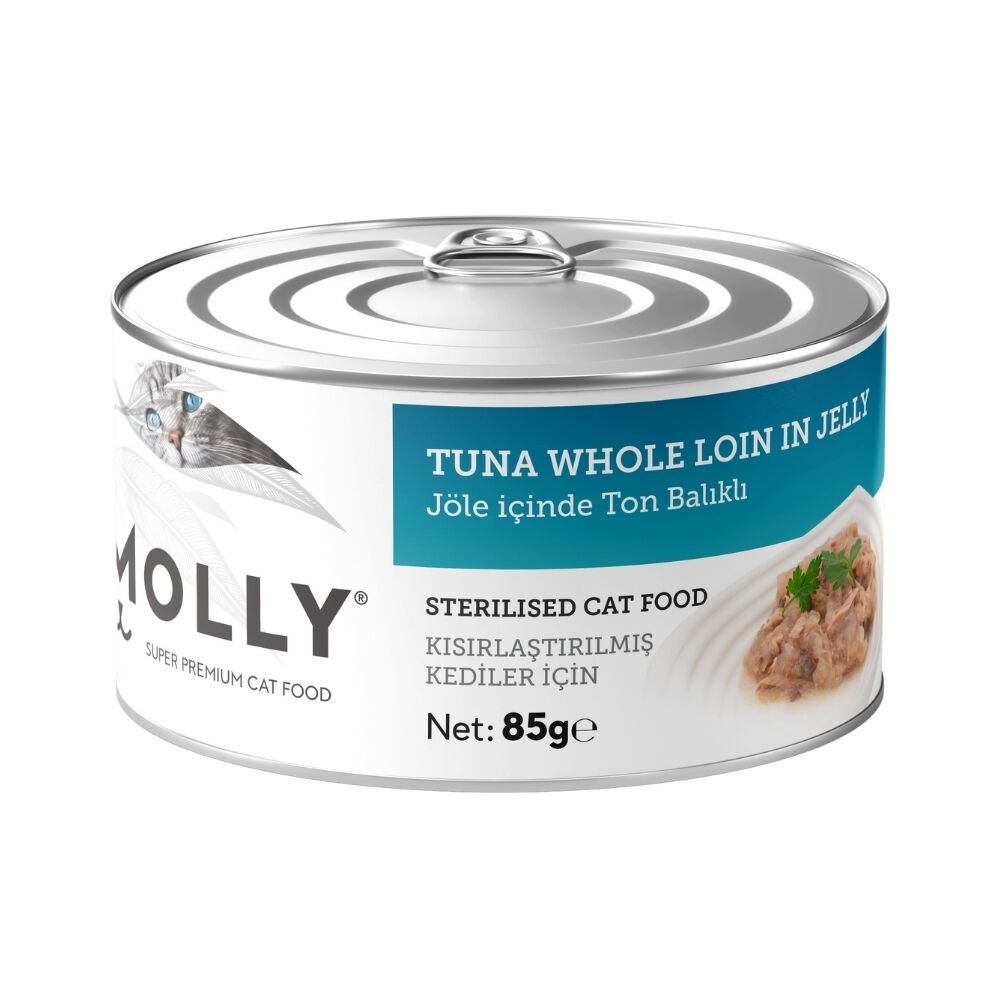 Molly Jöle İçinde Ton Balıklı Kısırlaştırılmış Kedi Konservesi 85gr