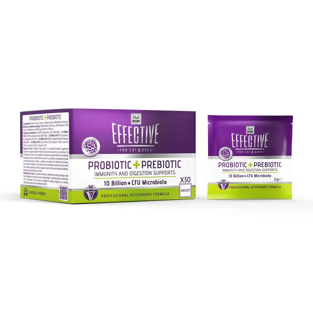 Delibon Effective Kedi ve Köpek Takviye Ürünleri Probiyotik 2gr 1 Adet