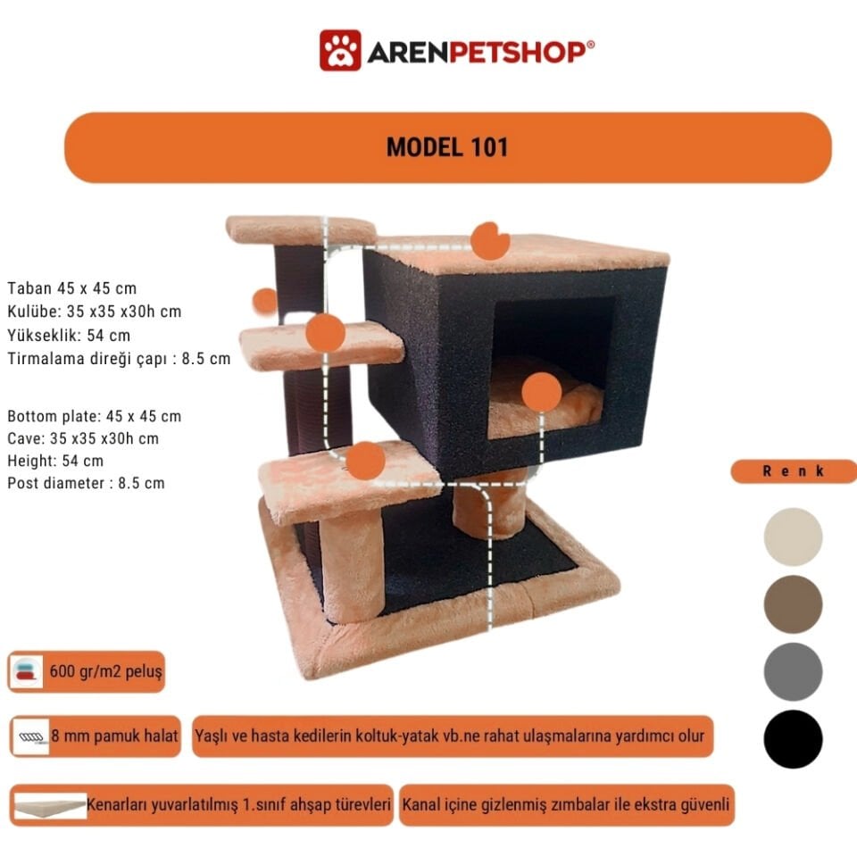 Zaf Kedi Tırmalama Tahtası Model101