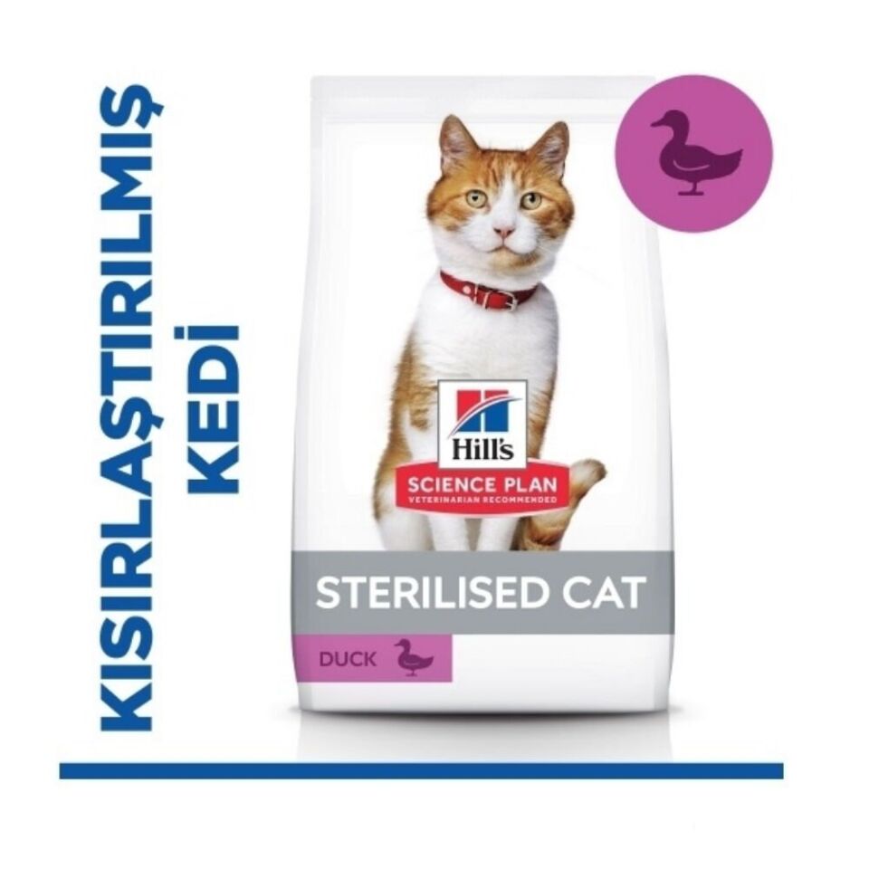 Hill's SCIENCE PLAN Ördekli Kısırlaştırılmış Kedi Maması 3kg