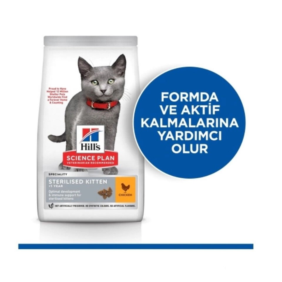 Hill's SCIENCE PLAN Tavuklu Kısırlaştırılmış Yavru Kedi Maması 1,5kg