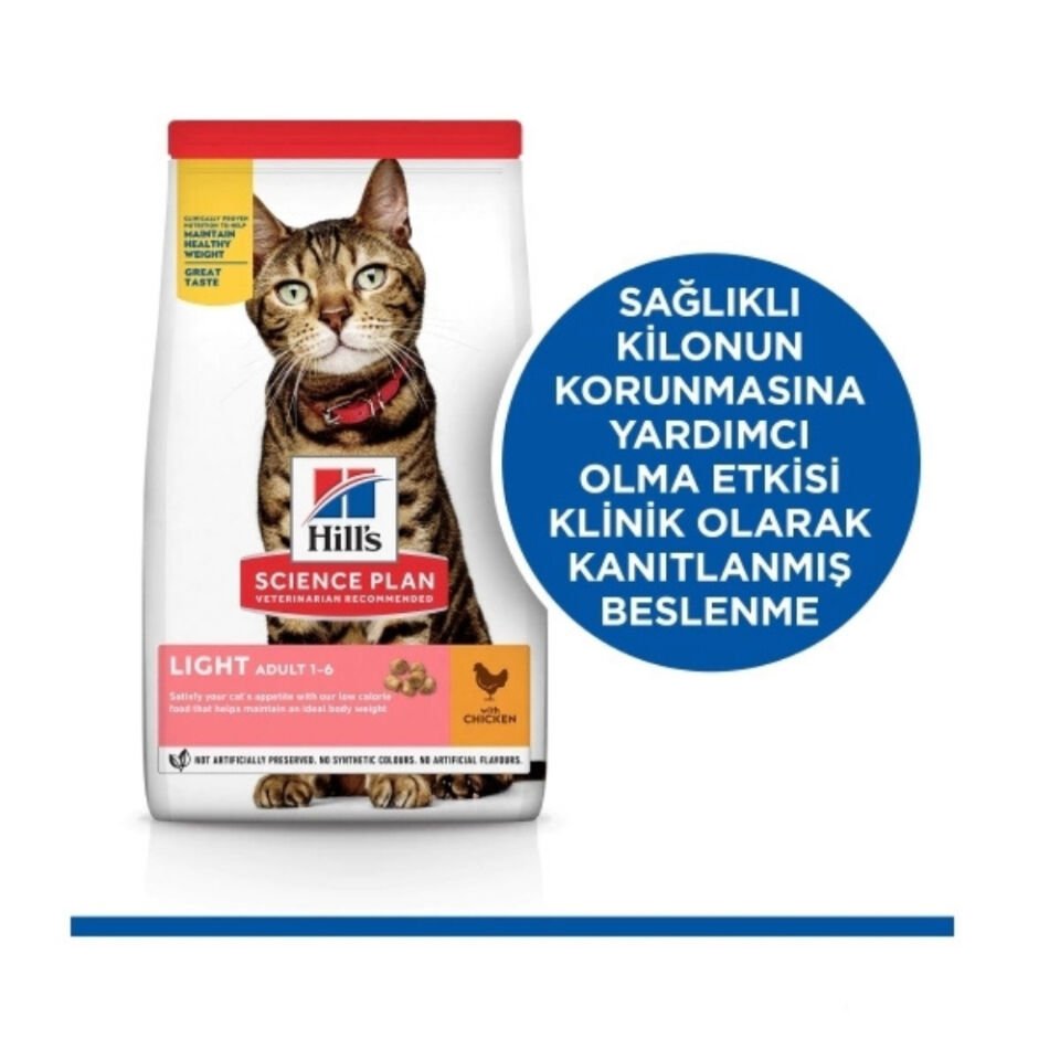 Hill's SCIENCE PLAN Light Tavuklu Yetişkin Kedi Maması 1,5kg