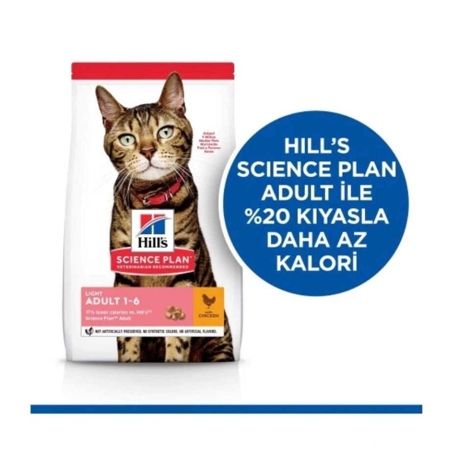 Hill's SCIENCE PLAN Light Tavuklu Yetişkin Kedi Maması 1,5kg