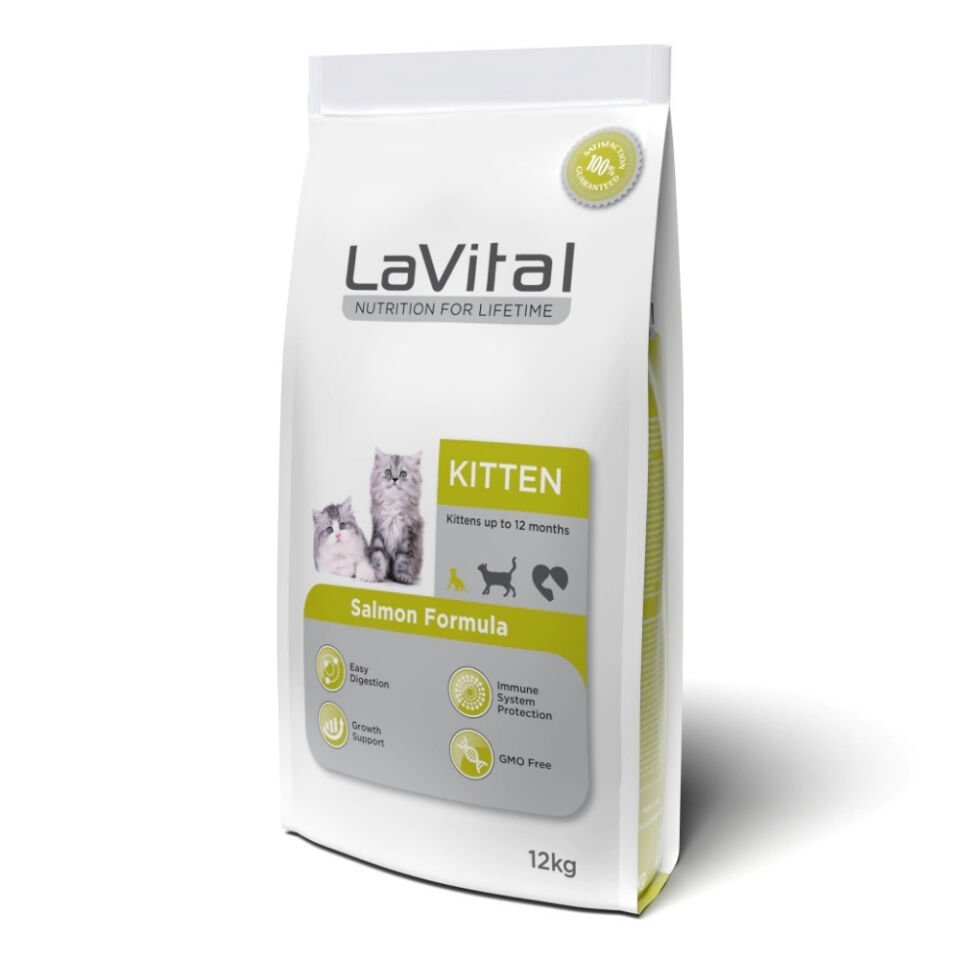 LaVital Kitten Bağışıklık Sistemi Güçlendirici Somonlu Yavru Kedi Maması 12kg