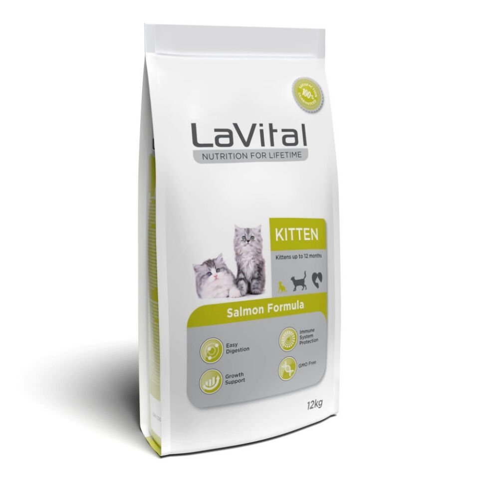 LaVital Kitten Bağışıklık Sistemi Güçlendirici Somonlu Yavru Kedi Maması 12kg