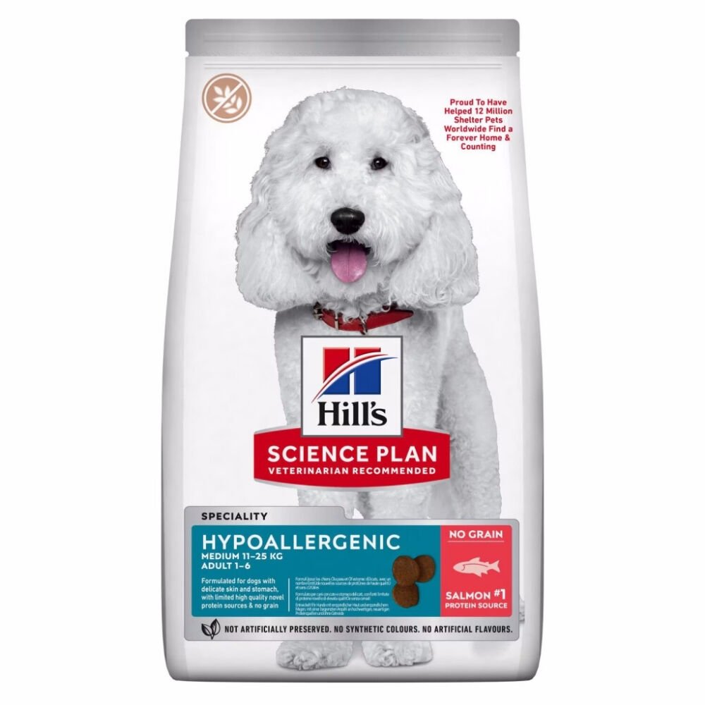 Hill's SCIENCE PLAN Hipoalerjenik Somonlu Orta Irk Yetişkin Köpek Maması 2,5kg