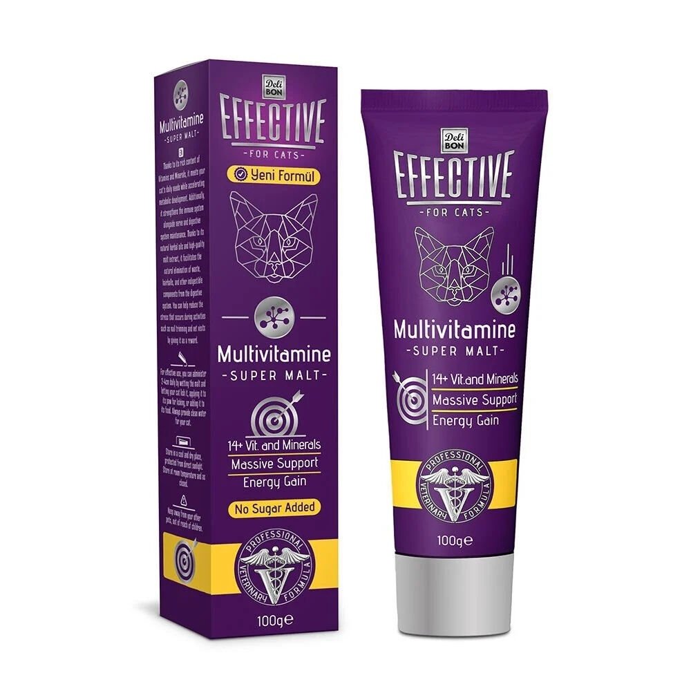 Delibon Effective Multivitamin Katkılı Kedi Malt Macunu 100 gr