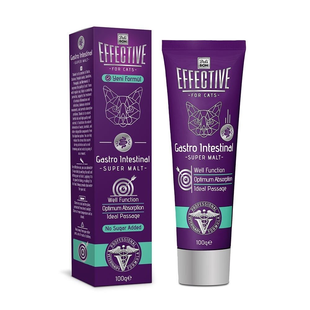 Effective Gastro Sindirim Sağlığı Destekleyici Kedi Malt Macunu 100gr