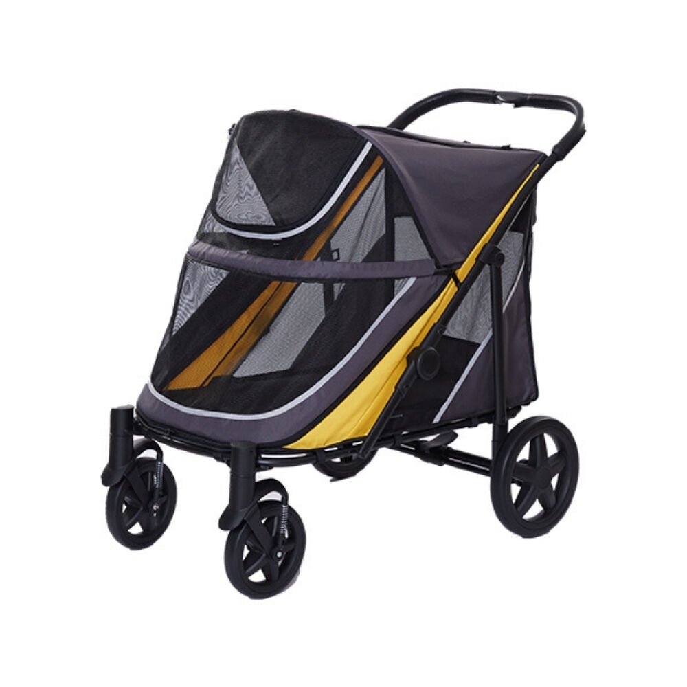 EuroDog Katlanabilir Köpek Arabası Gri Sarı 112x65x100 Cm