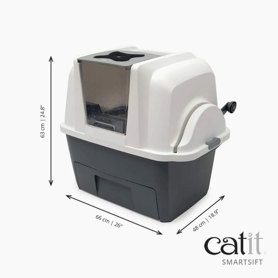Catit Smart Sift Yarı Otomatik Kedi Tuvalet Kabı 66x48x63  cm