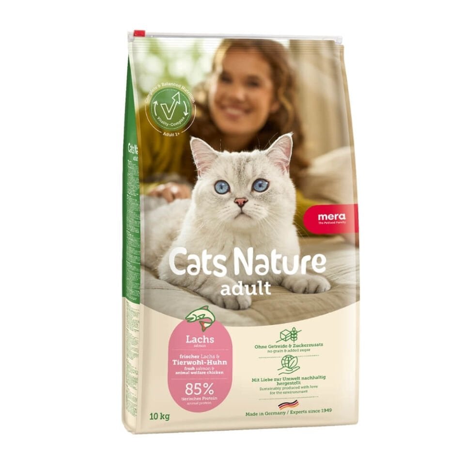 Mera Cats Nature Tahılsız Somonlu Yetişkin Kedi Maması 10 KG