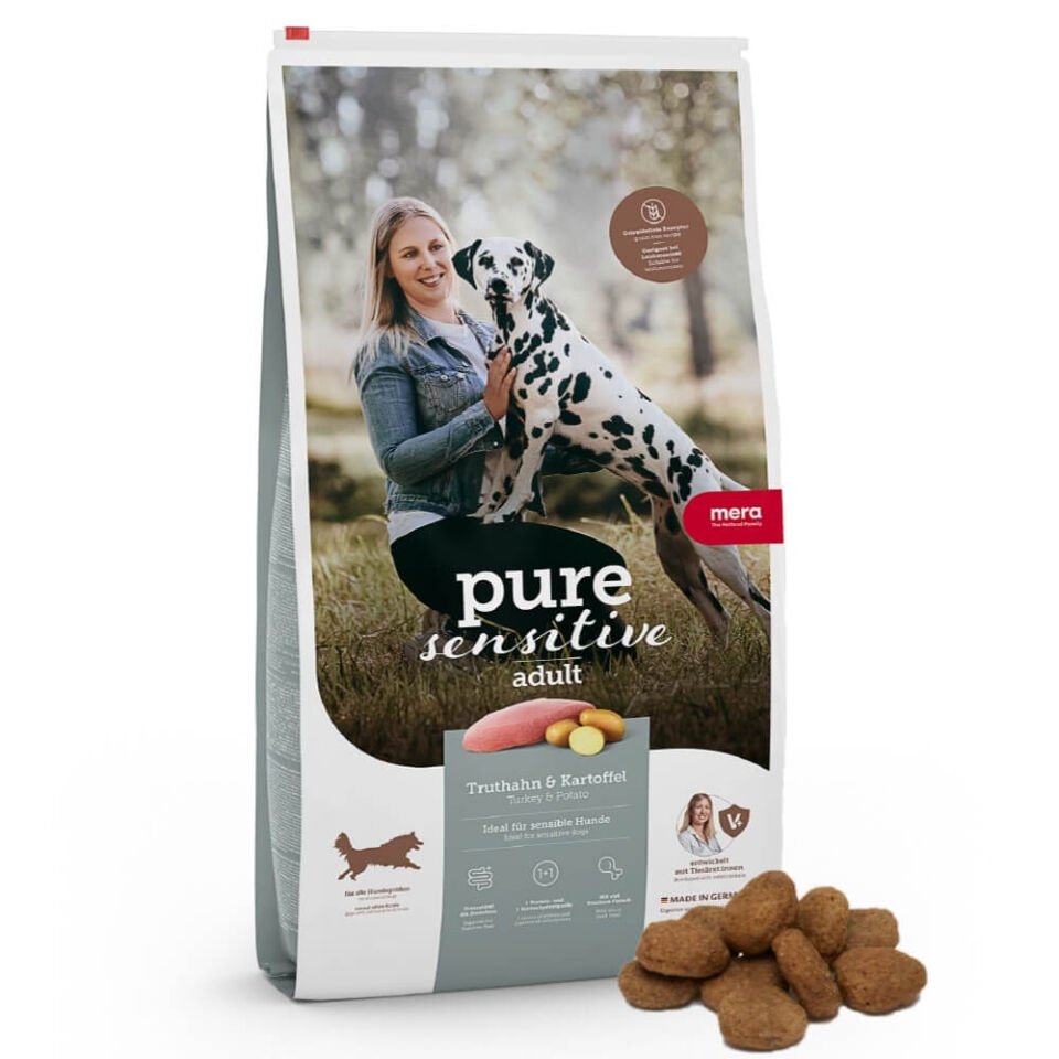 Mera Pure Sensitive Adult Tahılsız Hindi ve Patatesli Yetişkin Köpek Maması 12,5 Kg