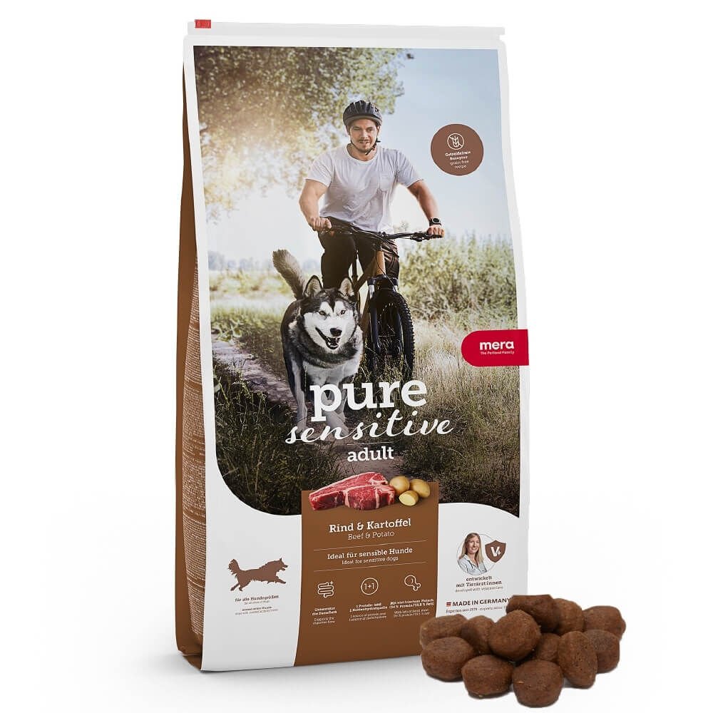 Mera Pure Sensitive Adult Tahılsız Sığır Etli ve Patatesli Yetişkin Köpek Maması 12,5 Kg