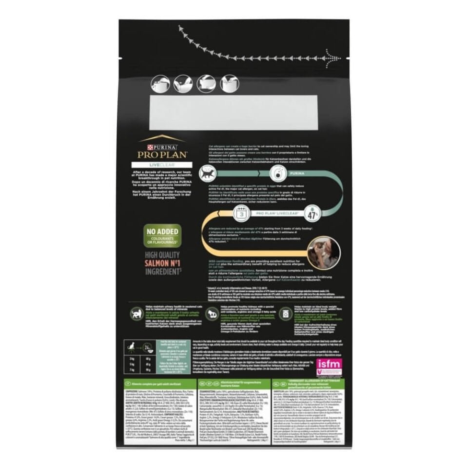 Pro Plan LiveClear Somonlu Alerjen Azaltan Kısırlaştırılmış Kedi Maması 1,4kg