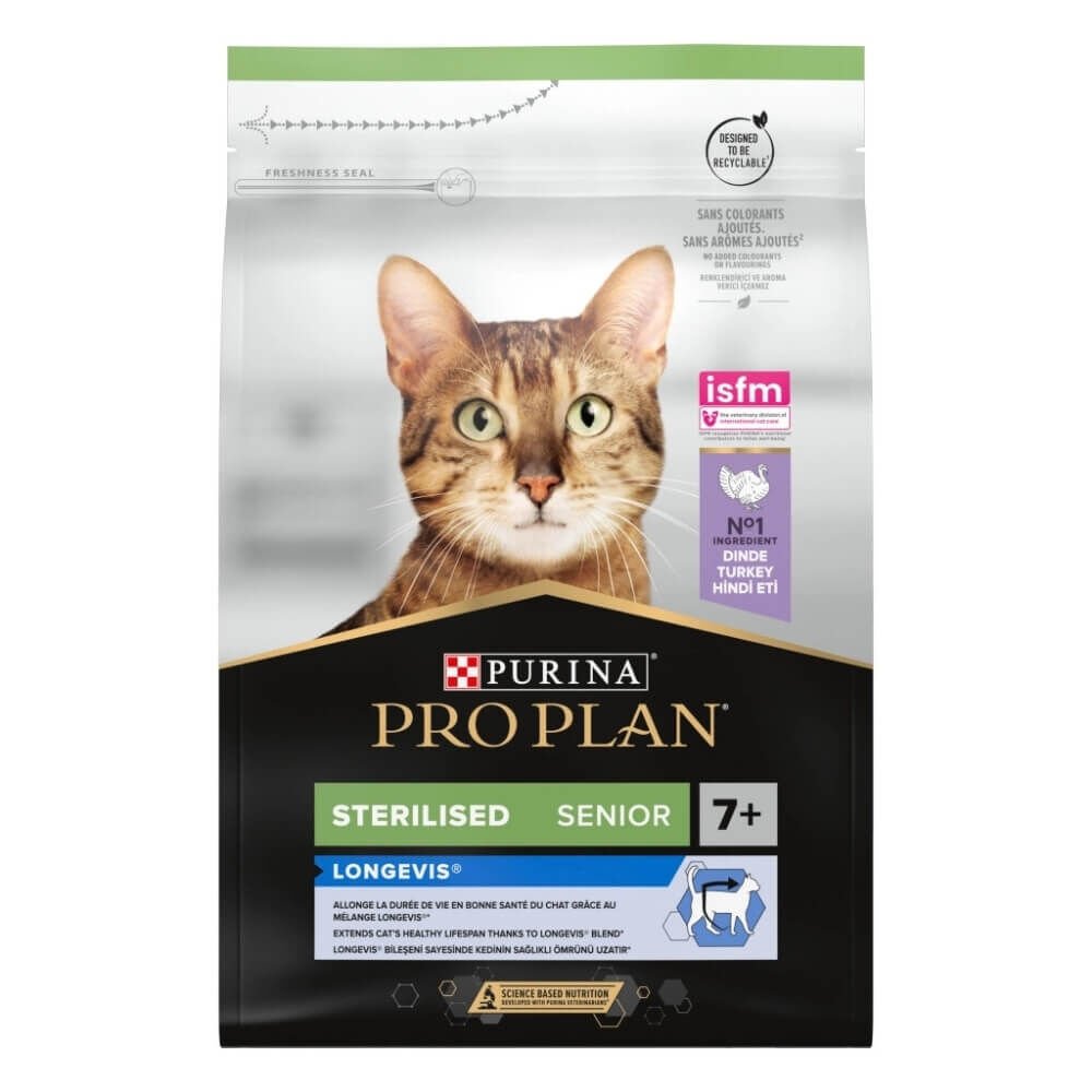 Pro Plan 7+ Hindili Kısırlaştırılmış Yaşlı Kedi Maması 3kg