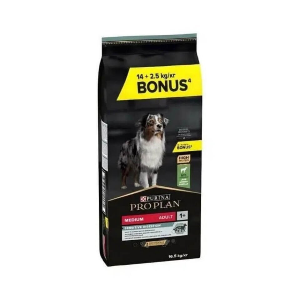 Pro Plan Medium Kuzulu Orta Irk Yetişkin Köpek Maması 14Kg+2,5Kg