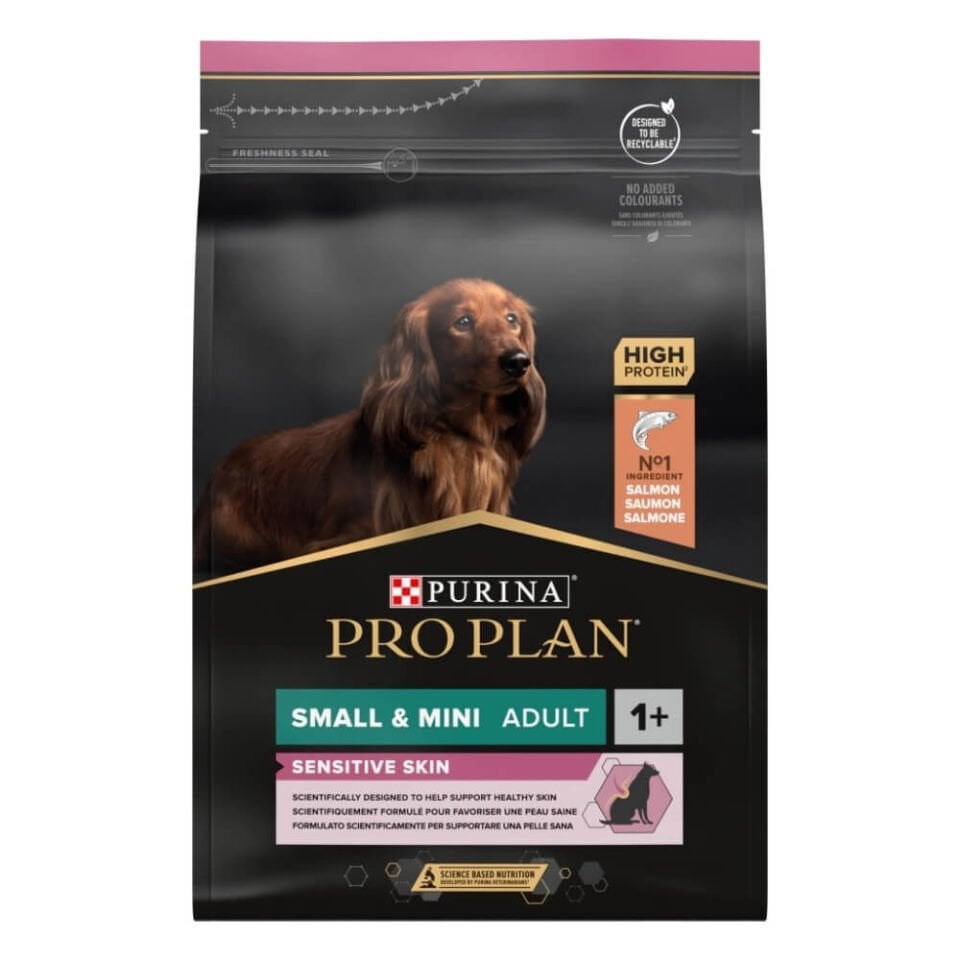 Pro Plan Small&Mini Sensitive Skin Somonlu ve Pirinçli Küçük Irk Yetişkin Köpek Maması 3kg
