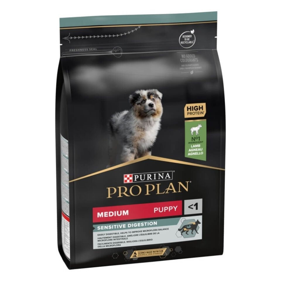 Pro Plan Puppy Medium Sensitive Digestion Kuzulu ve Pirinçli Orta Irk Yavru Köpek Maması 3kg