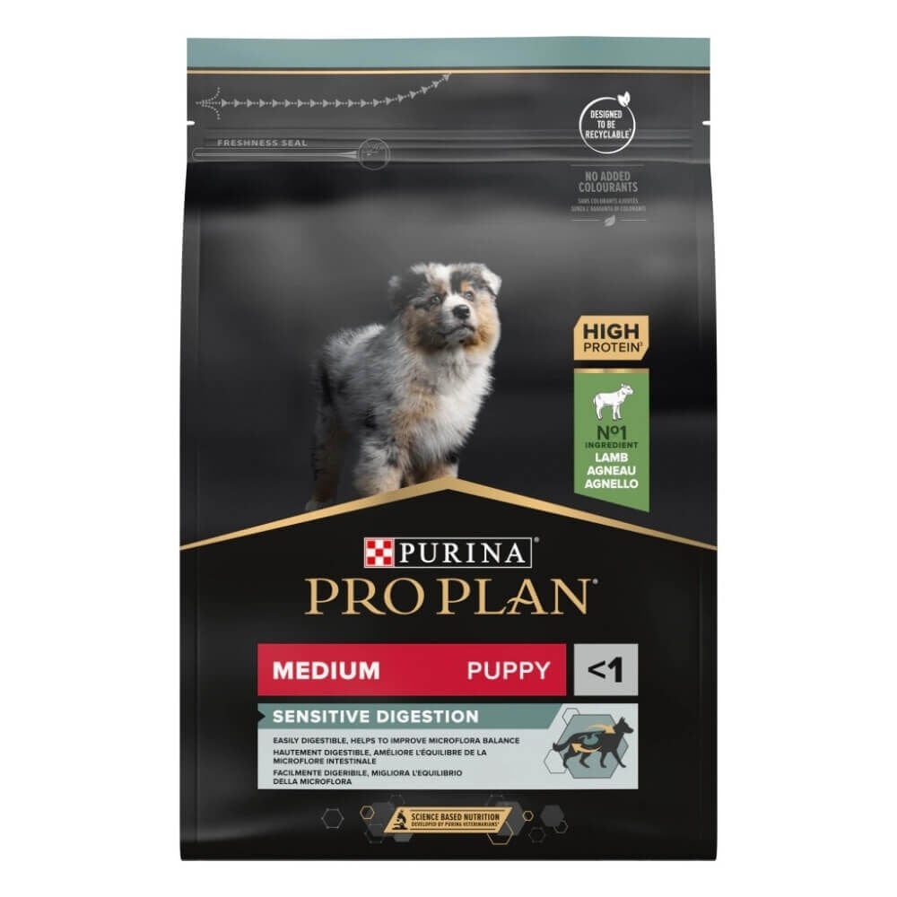 Pro Plan Puppy Medium Sensitive Digestion Kuzulu ve Pirinçli Orta Irk Yavru Köpek Maması 3kg
