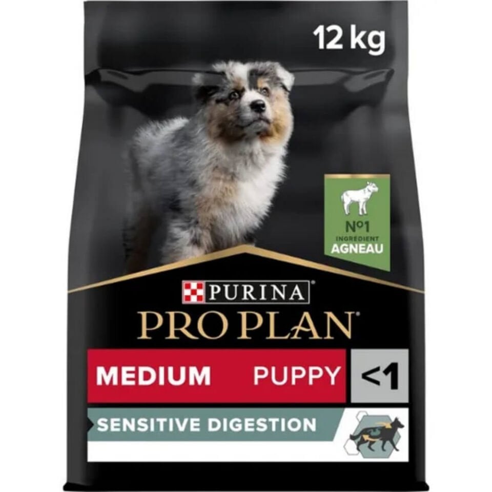 Pro Plan Puppy Medium Sensitive Digestion Kuzulu ve Pirinçli Orta Irk Yavru Köpek Maması 12kg