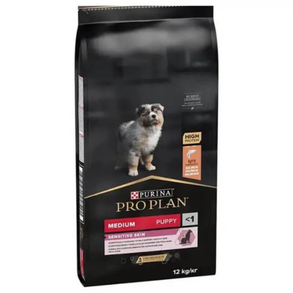 Pro Plan Puppy Medium Sensitive Skin Somonlu Orta Irk Yavru Köpek Maması 12kg