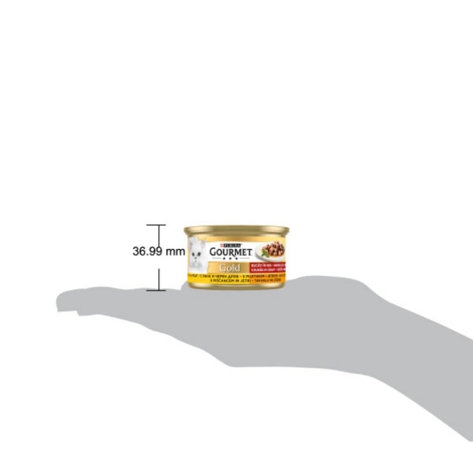 Gourmet Gold Soslu Parça Etli Tavuklu Ciğerli Yetişkin Kedi Konservesi 85gr