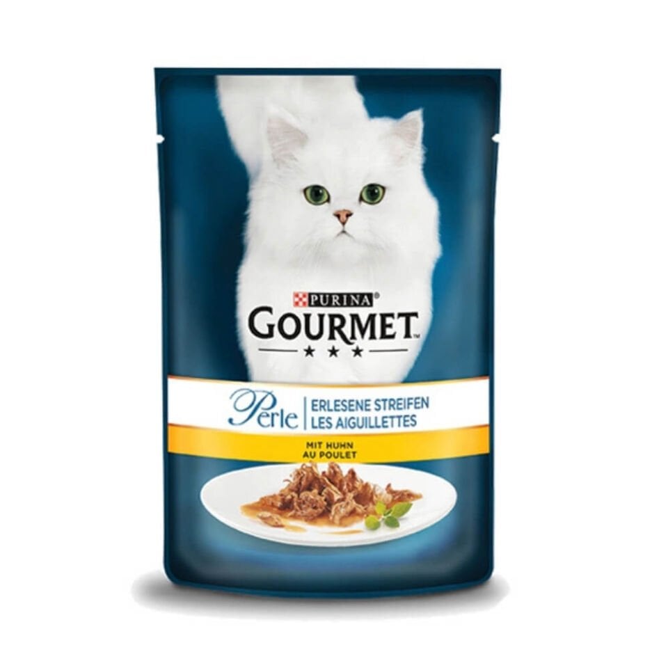 Gourmet Perle Parça Etli Izgara Tavuklu Yetişkin Kedi Konservesi 85gr