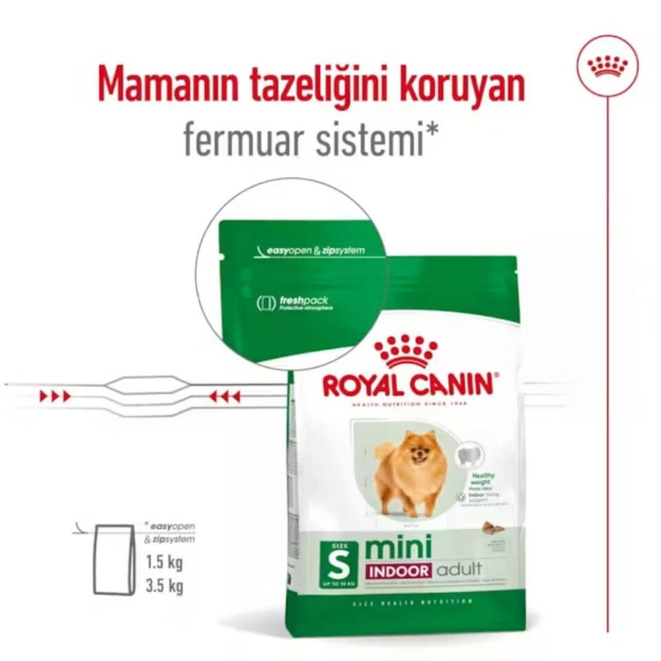 Royal Canin Mini Indoor Küçük Irk Yetişkin Köpek Maması 1,5kg