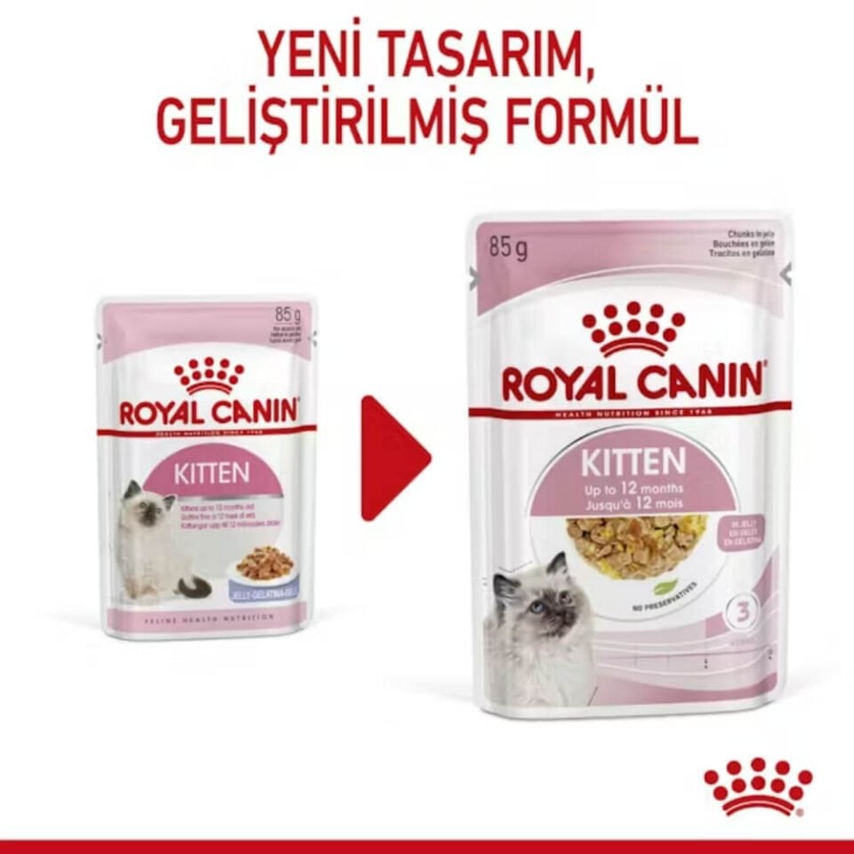 Royal Canin Pouch Kitten Jöle İçinde Yavru Kedi Konservesi 85gr
